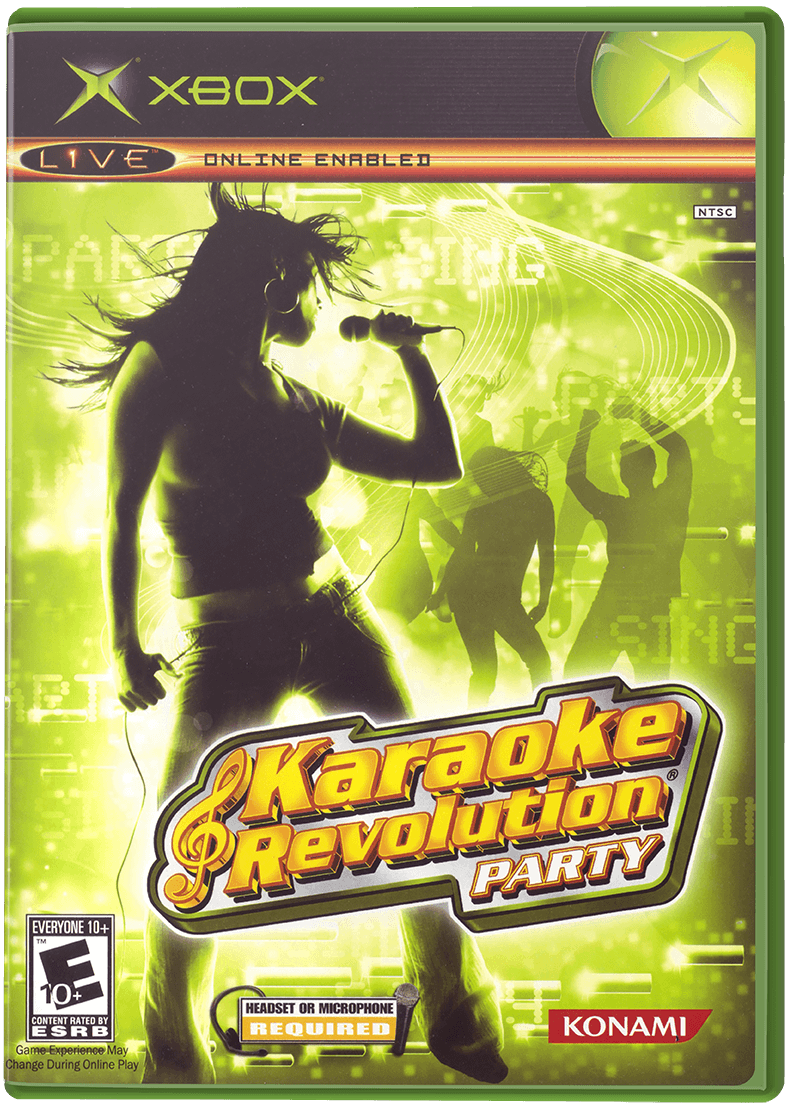 Karaoke Revolution Party w/ Microphone box art for Xbox